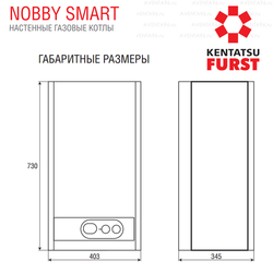 Настенный газовый котел Kentatsu Furst Nobby Smart 28–2CS