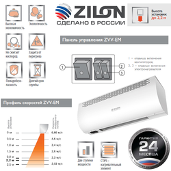 Электрическая тепловая завеса Zilon ZVV-0.6E3M