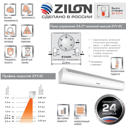Электрическая тепловая завеса Zilon ZVV-1.5E9S
